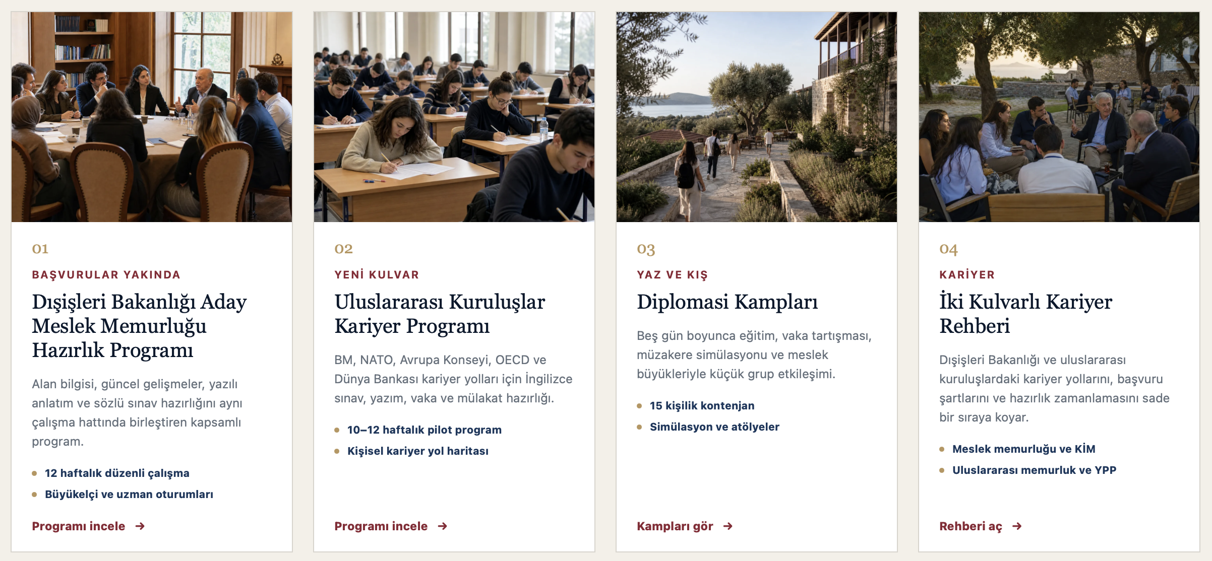 Dış Politika Platformu program kartları