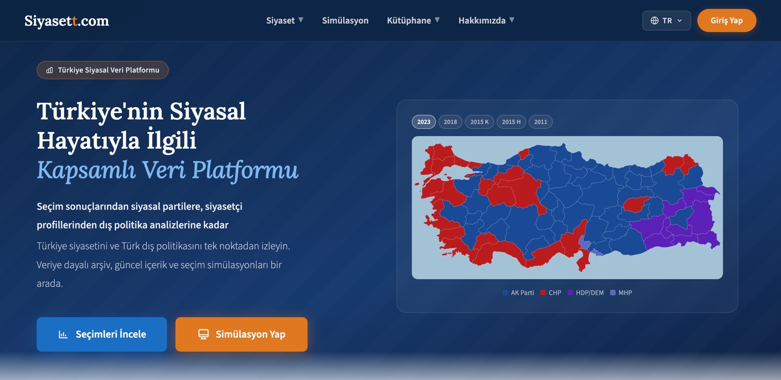Siyasett.com ana sayfası